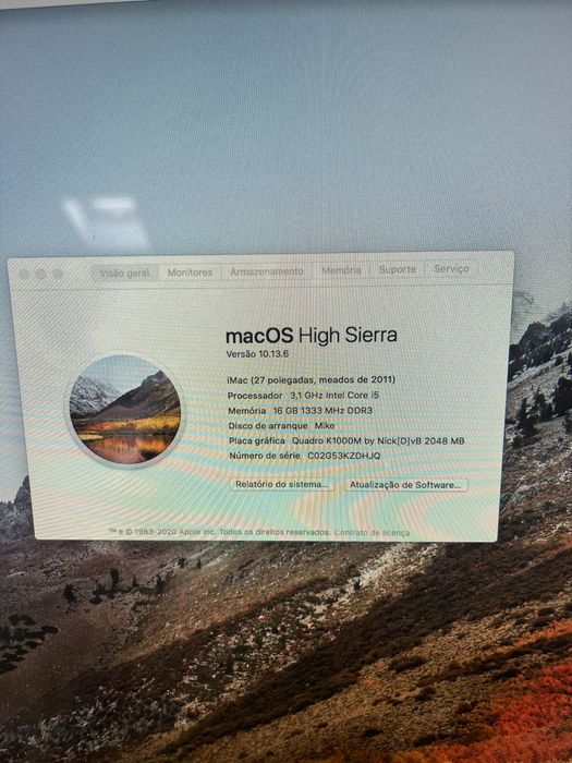 Apple Imac 27” com upggrades