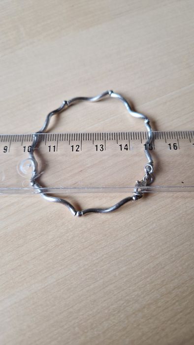Damska srebrną bransoletkę długość 18 cm