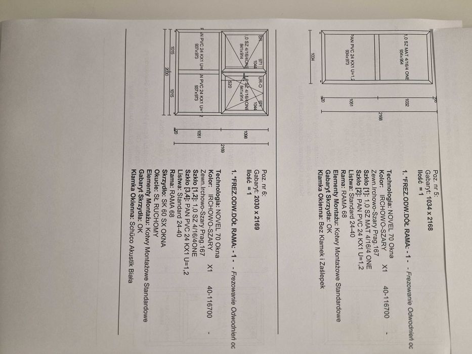 okna pcv schuco 70 kolor irchowo-szary