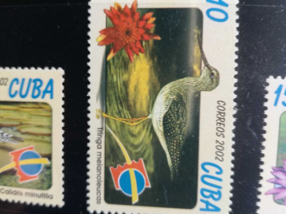 Serie de selos de Cuba,com bloco incluindo