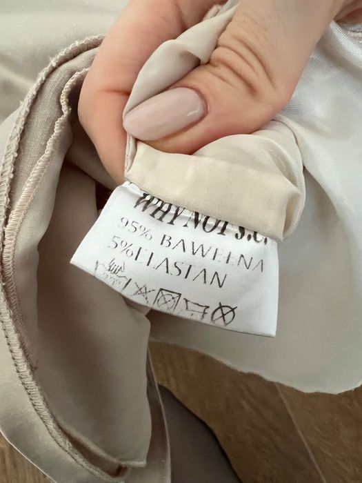 Biało-beżowa sukienka np. na ślub/wesele/studniówkę