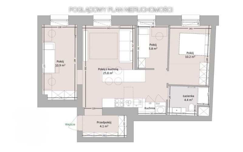Komfortowe przestronne 4 pokoje 63,08 m2, mieszkanie w Bytomiu Centrum ul. Morcinka blisko parku
