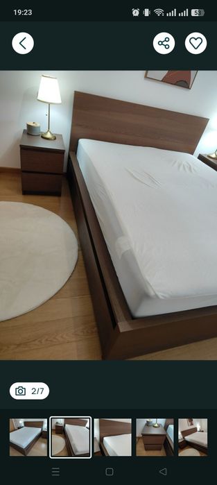 Cama de casal Ikea Malm com gavetas,  como Nova 
Cama 1
