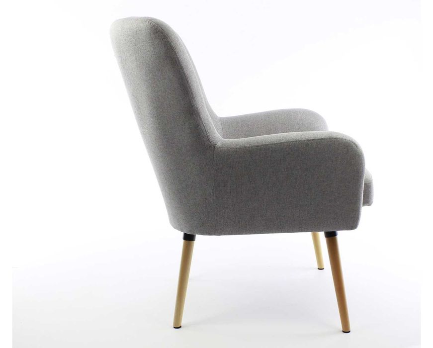 Fotel Uszak typu Scandi, pokrycie z tkaniny wysokiej jakości