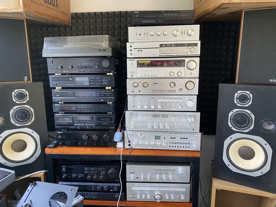 Kolekcja audio po serwisie z gwarancją, caly zestaw