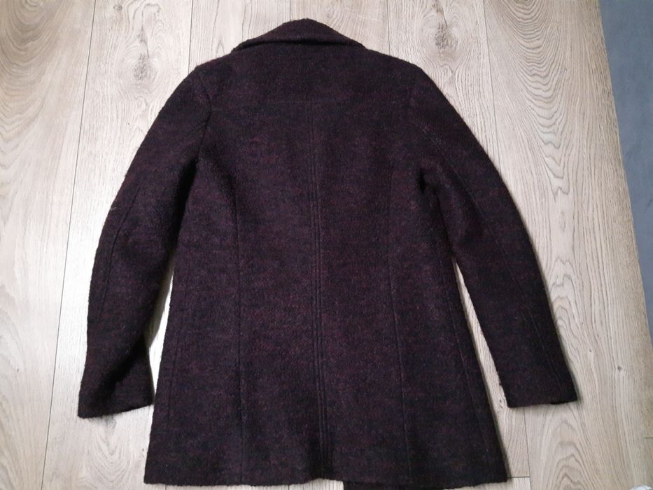 Płaszczyk H&M bordowo czarny 36S jak ramoneska