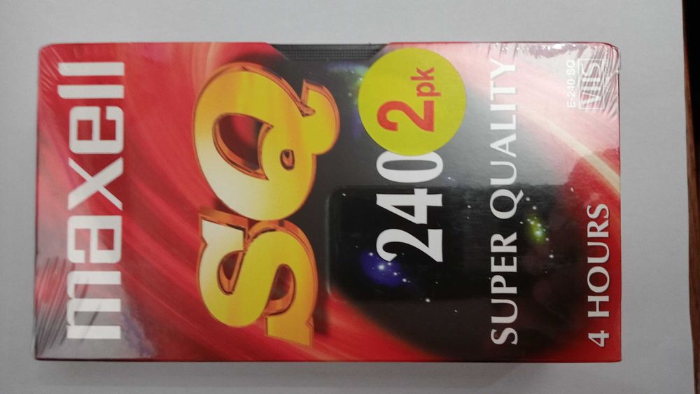 Cassetes virgens - MAXELL SQ VHS de 240 Minutos