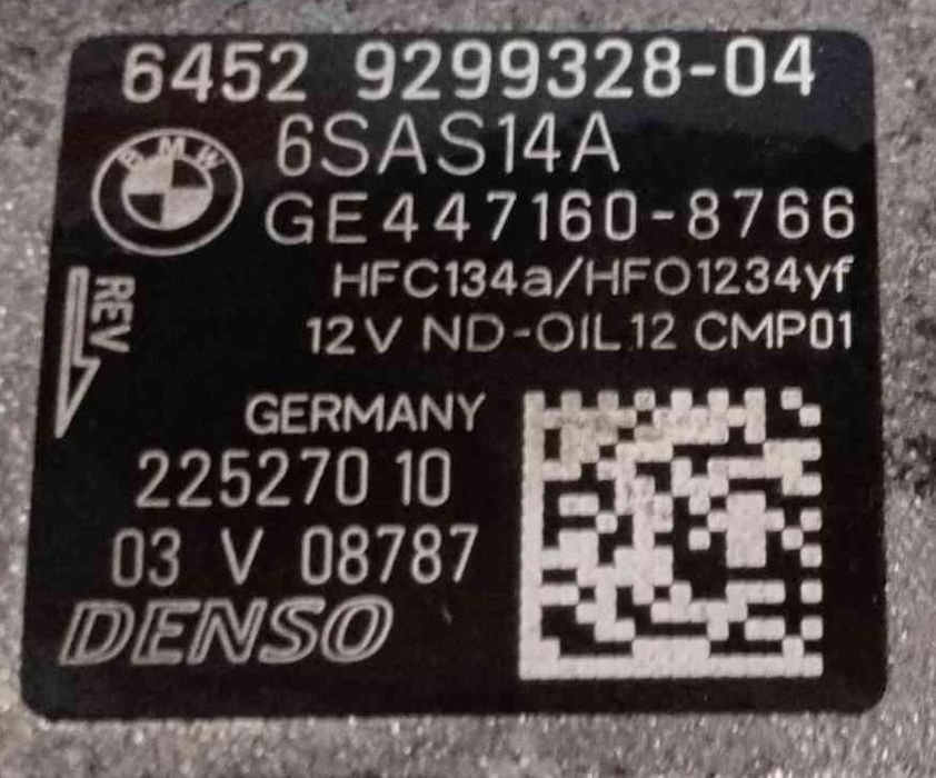 Compressor Ar Condicionado 9299328-04 - BMW 1