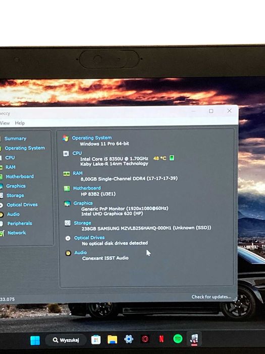 Laptop HP Elitebook 840 G5  Intel Core i5/8GB/256GB + Zasilacz