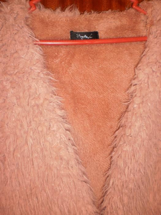 Colete Peludo muito giro Rosa Velho - Tamanho M Portes incluídos