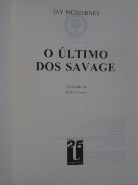 O Último dos Savage de Jay McInerney