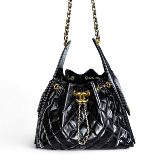 Женская сумка Chanel hobo bag 25 small black оригинал