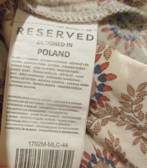 Koszula długi i rgulowany rękaw.Reserved.44