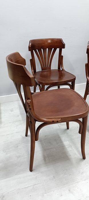 Krzesła jak Thonet Fameg Radomsko bardzo masywne z drewna egzotycznego