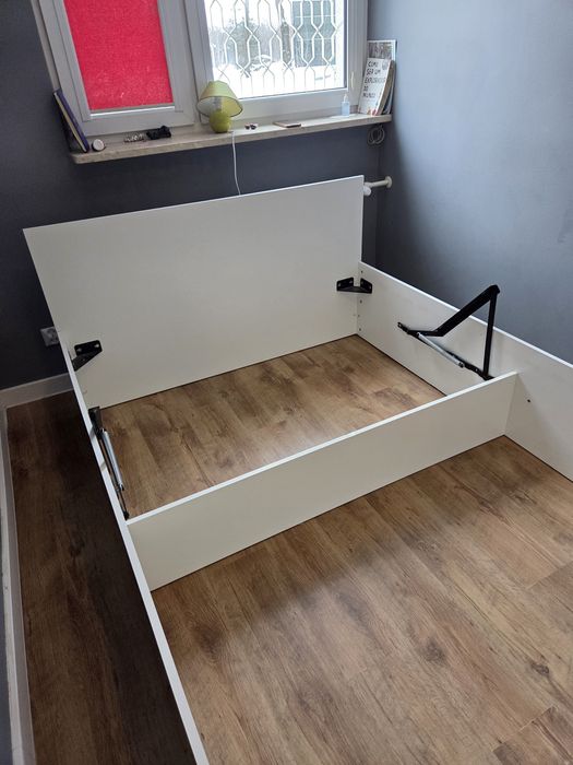 Łóżko białe 140x200 sama rama, bez stelaża i bez materaca