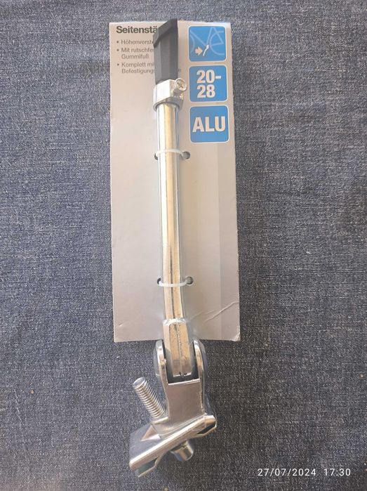 Descanso lateral extensível alumínio p bicicleta de roda 20 a 28