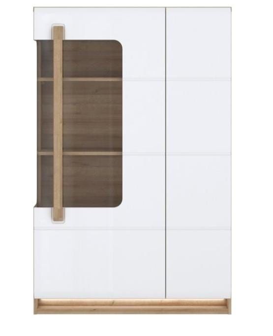 Vitrine com porta de vidro branco