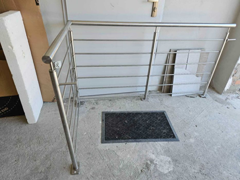 balustrada, na balkon, wejście inox, stal nierdzewna