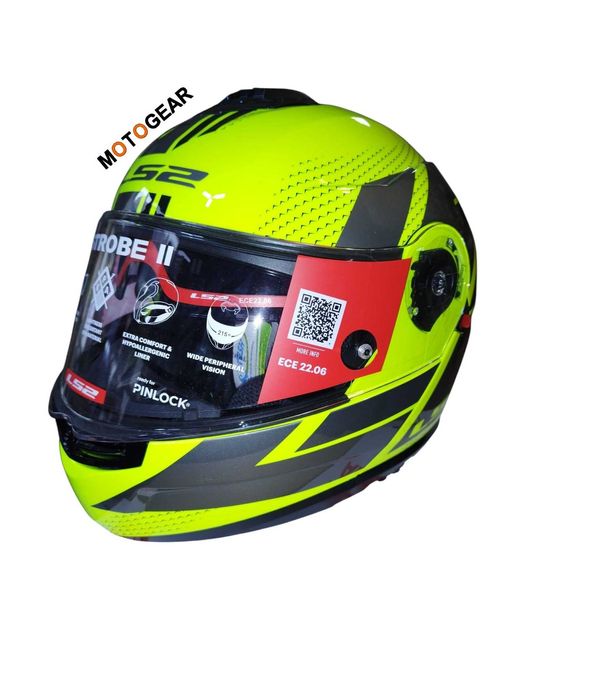 NOWY!!! Kask LS2 FF908 Strobe II żółty fluo + szary r. S