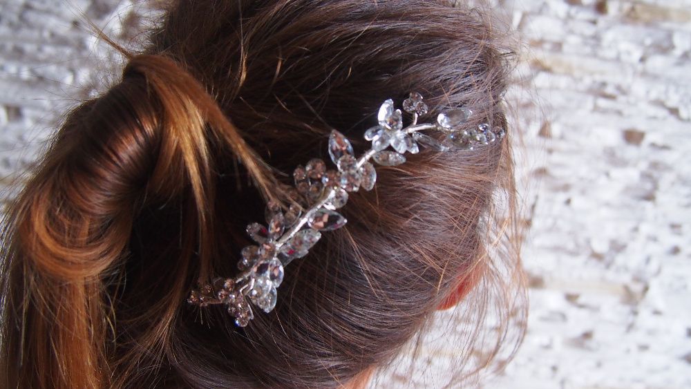 Diadem ślubny grzebyk NOWY