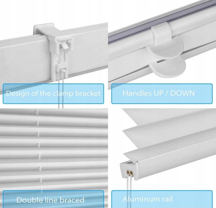 Roleta plisa biały żaluzja 95cm szer.