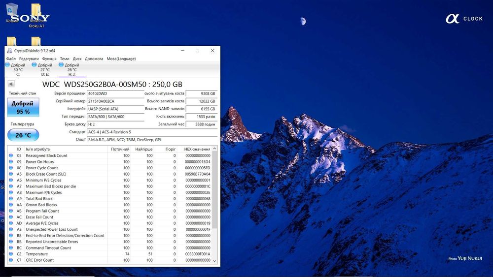 SSD диск Western Digital Blue 250 GB (WDS250G2B0A)