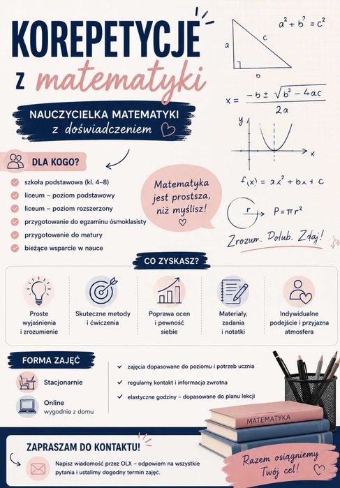 Korepetycje z matematyki z nauczycielem