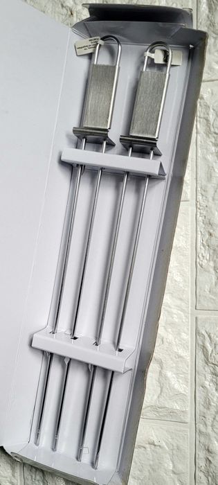 Podwójne szpikulce do szaszłyków do grilla stal nierdzewna 2szt.