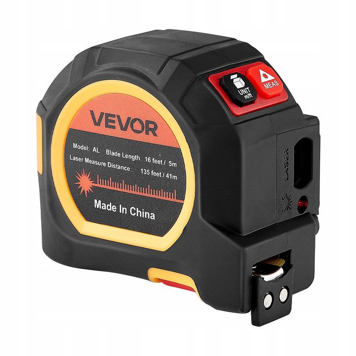VEVOR 2 W 1 laserowa taśma miernicza 41M dalmierz