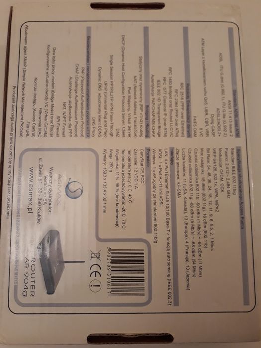 Router Asmax AR904G, WI-FI