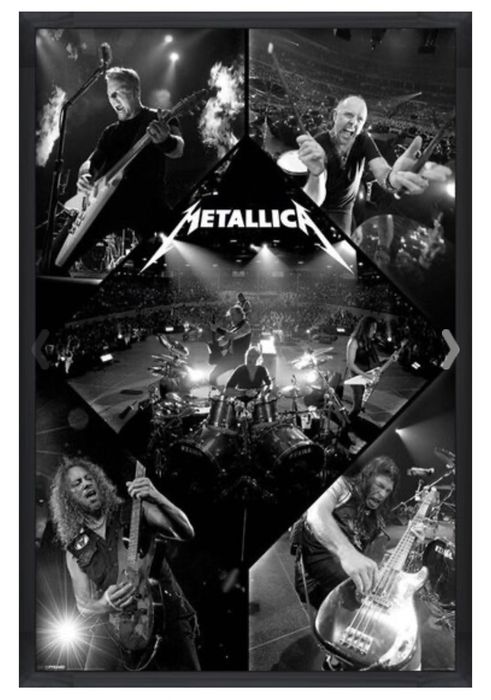 Jak nowy! Plakat Metallica James Hetfield Poster live koncert Prezent