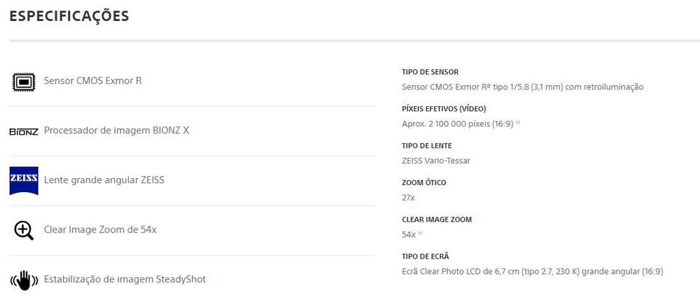 Handycam SONY - HDR-CX 240E