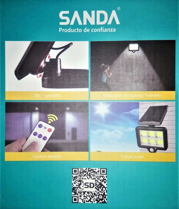 Candeeiro solar de parede exterior sensor movimento Sanda SD-0778