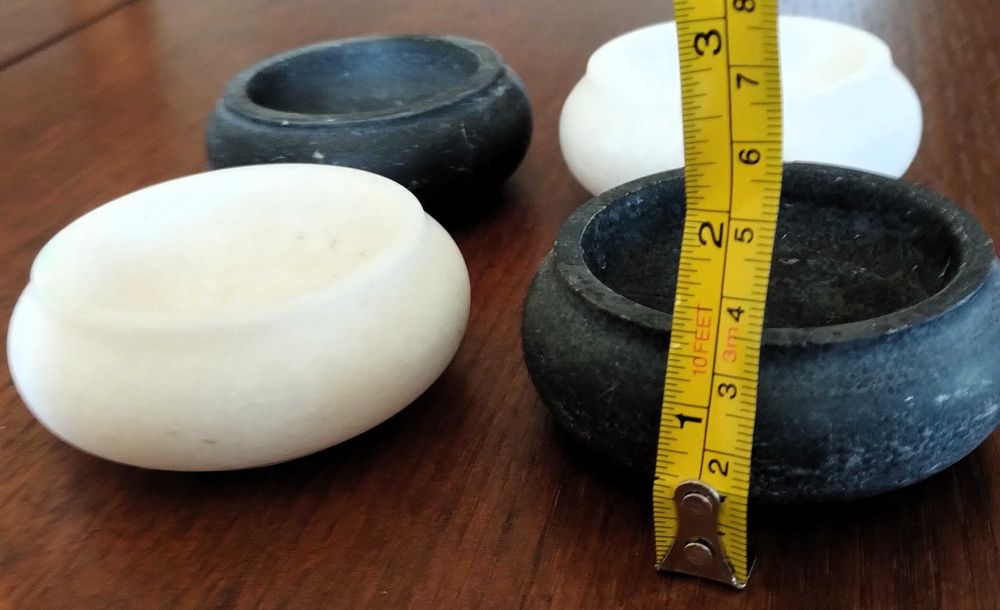 Set of 4 Solid Polished Stone Jars64861514508674122
