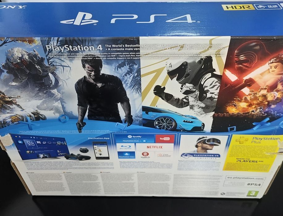 PS4 - PlayStation 4 Slim 1Tb + Comando + Jogos + Caixa Original – Excelente Estado