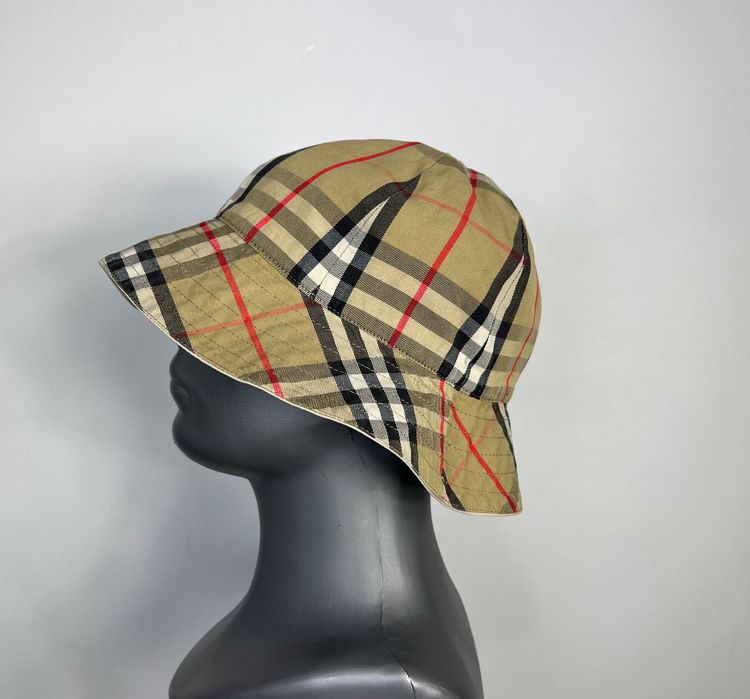 Dwustronny Kapelusz Burberry W Kratę Bucket Hat