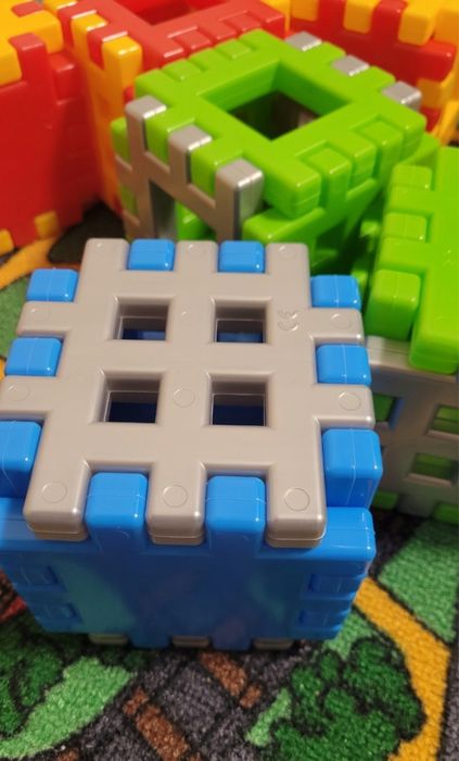 Klocki konstrukcyjne Wafle Adusie 72 elementy duże kafelki