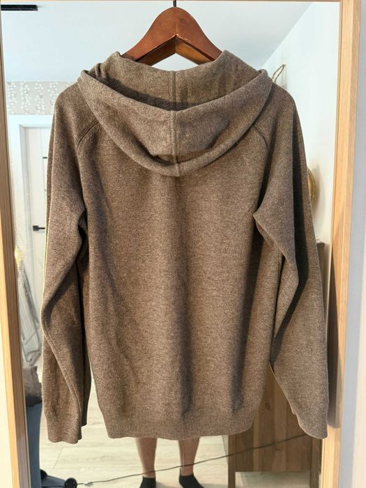 Sweter wełna-kaszmir z kapturem Massimo Dutti