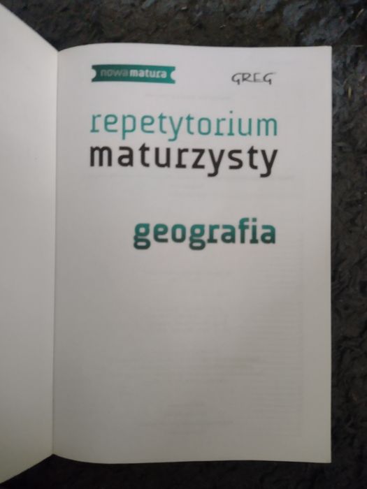 Repetytorium maturzysty geografia greg