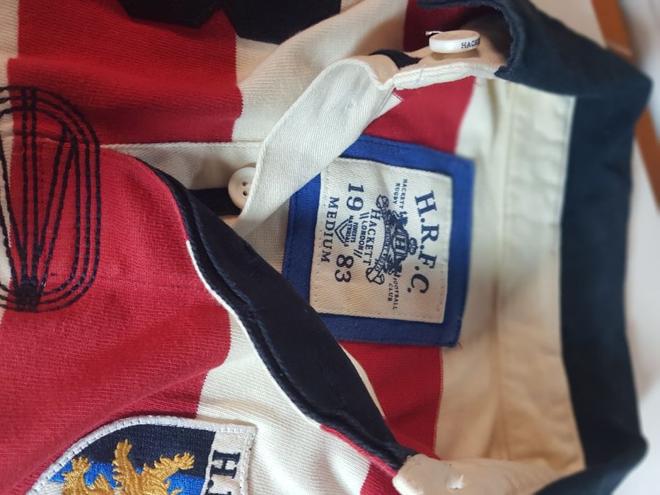 Polo rugby Hackett riscas manga comprida