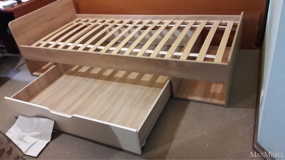 Ліжко Тіпс +ортопедичний вклад, односпальне з шухлядою, наявність