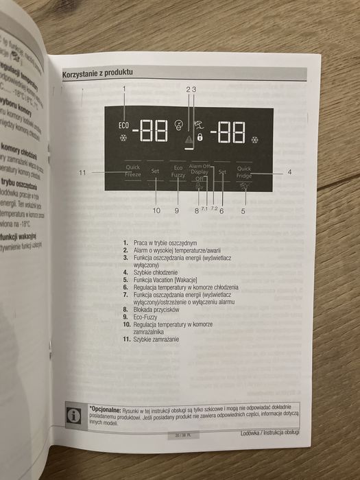 Lodówka typ side by side marki BEKO