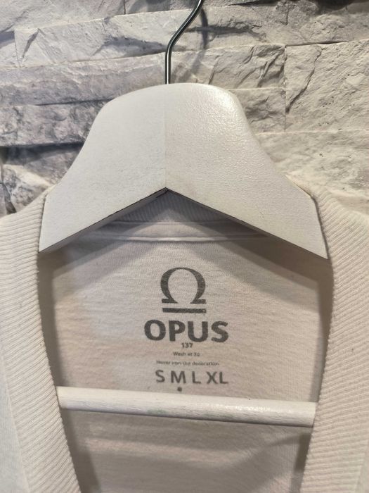 Koszulka Długi Rękaw Opus Biała Logo