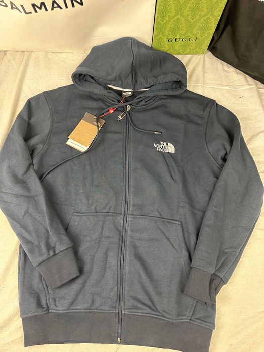 Bluzy męskie rozpinane kaptur the north face nowość granat znaczek premium