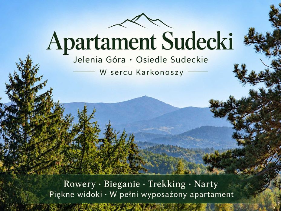 Apartament Sudecki Jelenia Góra Karkonosze nocleg do 4 osób parking plac zabaw turystyka rowery Karpacz Szklarska Poręba Jakuszyce