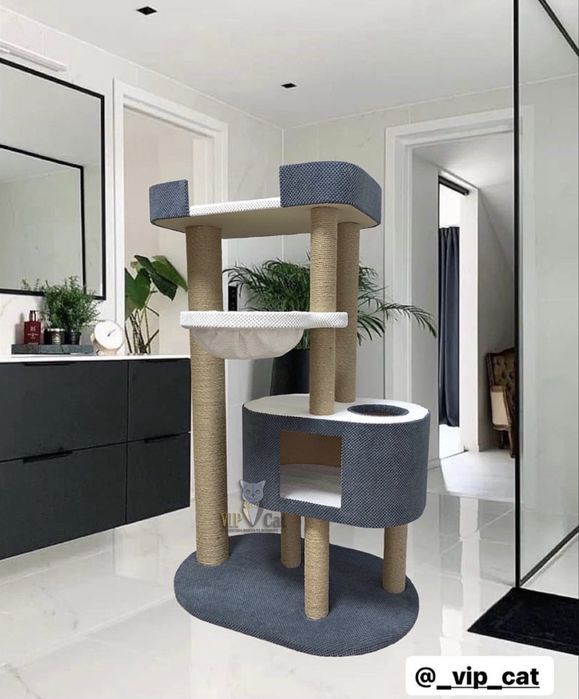 Игровые комплексы, домики, когтеточки для кошек/котов