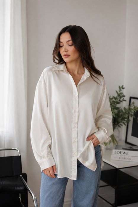 Шовкова сорочка Oversize Premium