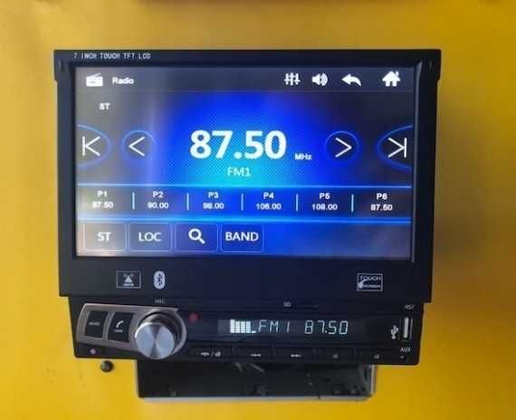 AutoRádio 1Din monitor Retrátil automatico Gps Mirrorlink Bluetooth NOVO