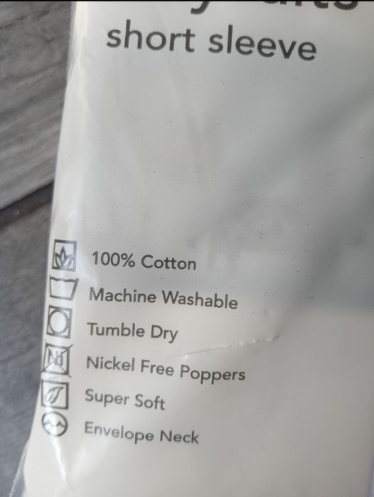 5 pak body niemowlęce, body na krótki rękaw, 0-3 m-ce