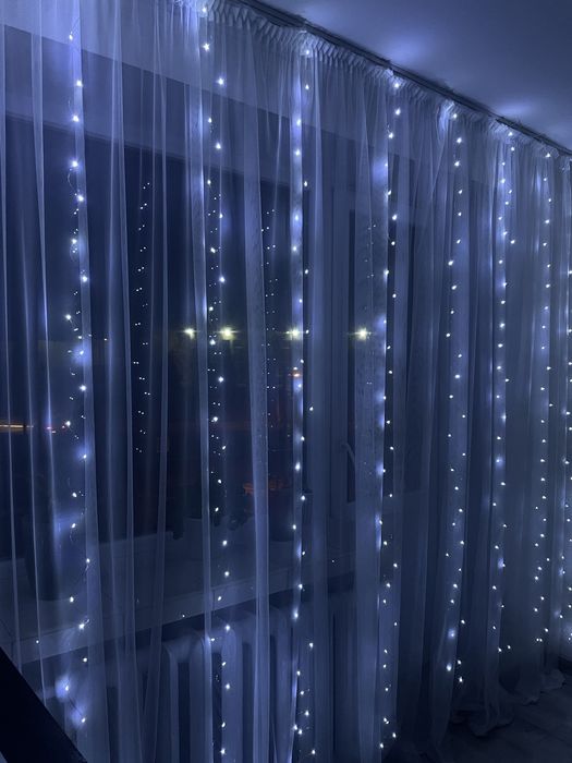 Світлодіодна гірлянда-штора  3*3м в теплому або холодному кольорі
